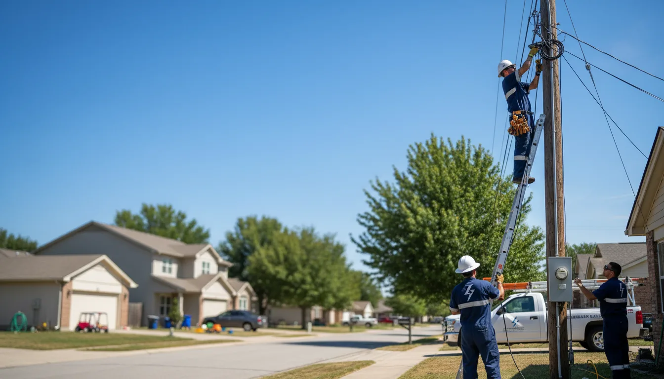 Residential electrician providing installation services in Midkiff, TX